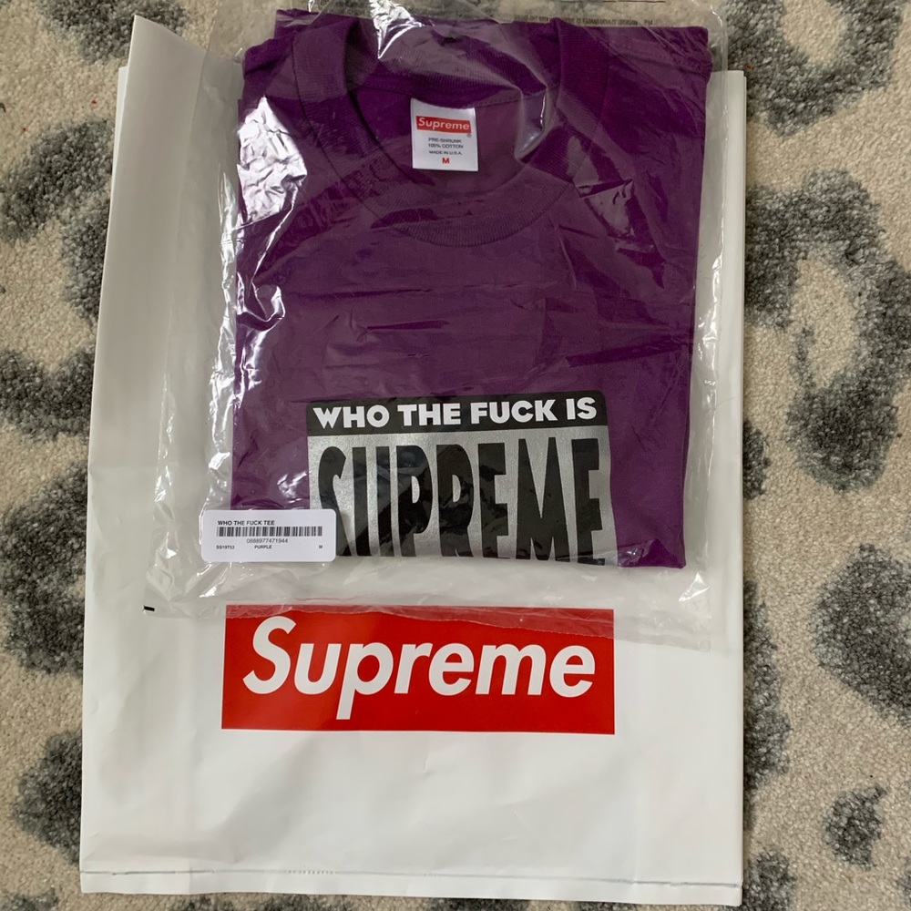 *new* Supreme T shirt “who the BLANK is supreme.”